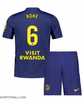 Billige Fotballdrakt Atletico Madrid Koke #6 Replika Bortedraktsett Barn 2025-26 Kortermet (med bukser)